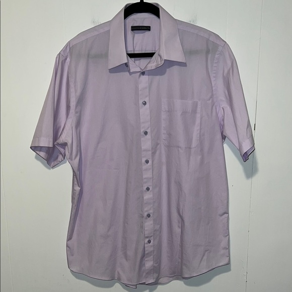 Damon Men’s Short Sleeve Button Up Lilac Easy Care Shirt H14* - Picture 1 of 4